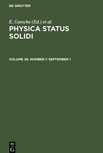 Physica status solidi, Volume 29, Number 1, September 1