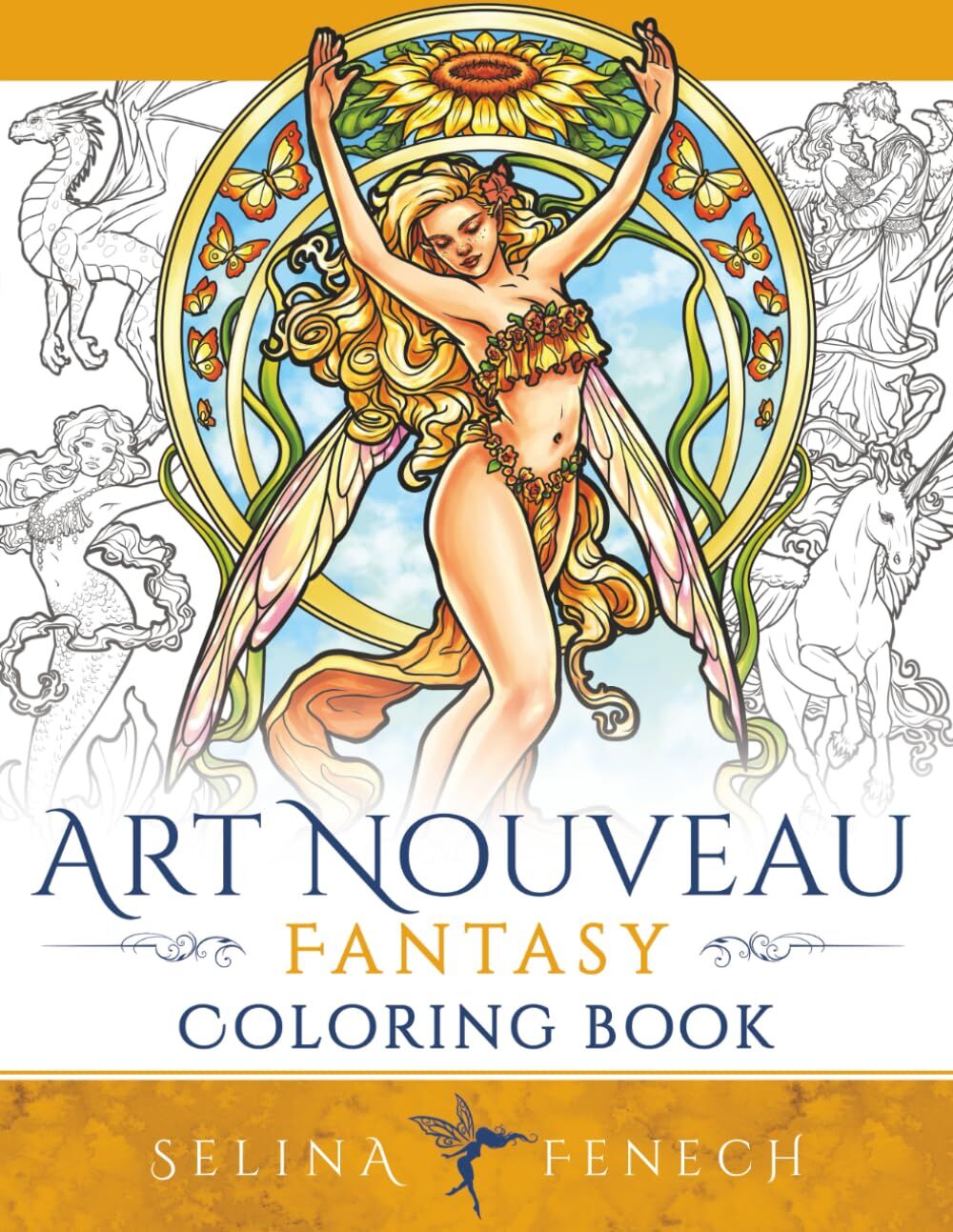Art Nouveau Fantasy Coloring Book