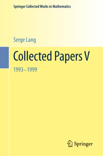 Collected Papers V: 1993-1999 (Springer Collected Works in Mathematics)