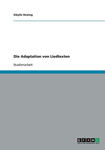 Die Adaptation von Liedtexten