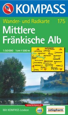 Mittlere Fränkische Alb 1 : 50 000: Wander- und Radkarte. GPS-genau