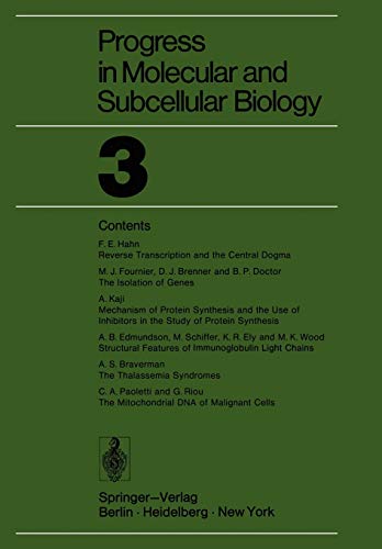 Progress in Molecular and Subcellular Biology 3