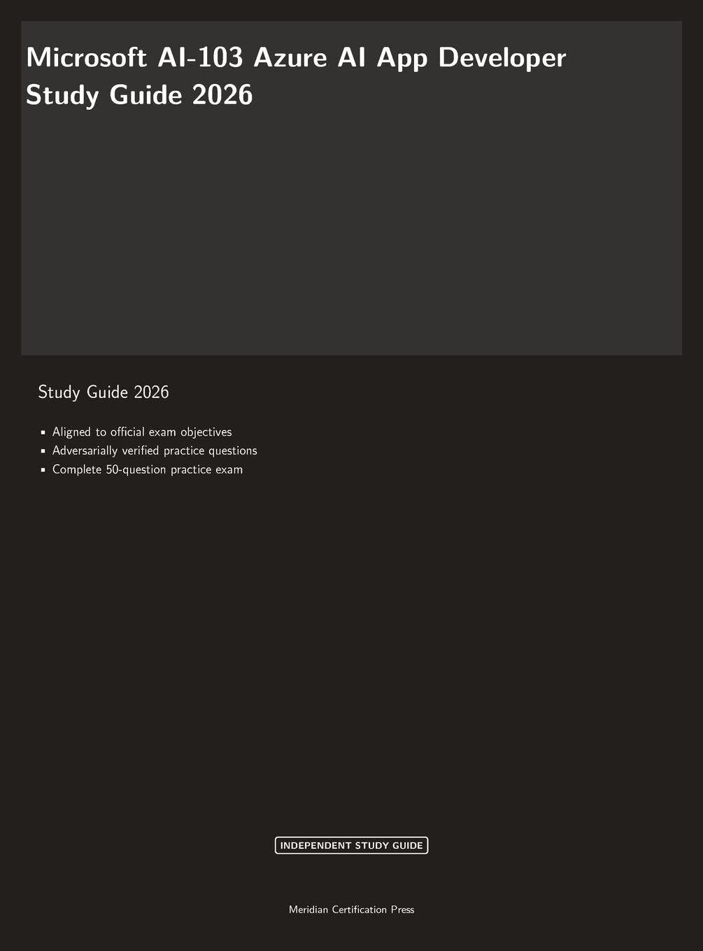 Microsoft AI-103 Exam Study Guide 2026