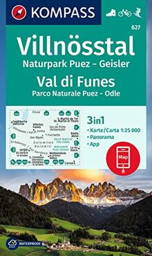 KOMPASS Wanderkarte 627 Villnösstal, Val di Funes, 1:25000: Wanderkarte mit Radrouten. GPS-genau.