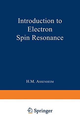 Introduction to Electron Spin Resonance (Monographs on Electron Spin Resonance)