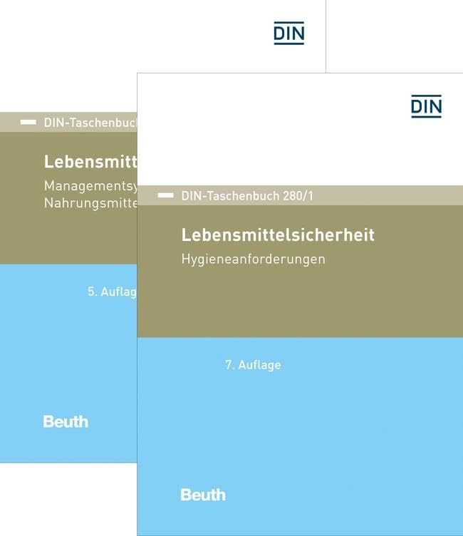 Paket Lebensmittelsicherheit: Paket DIN-Taschenbuch 280/1 und 280/2 Hygieneanforderungen, Managementsysteme, Nahrungsmittelmaschinen