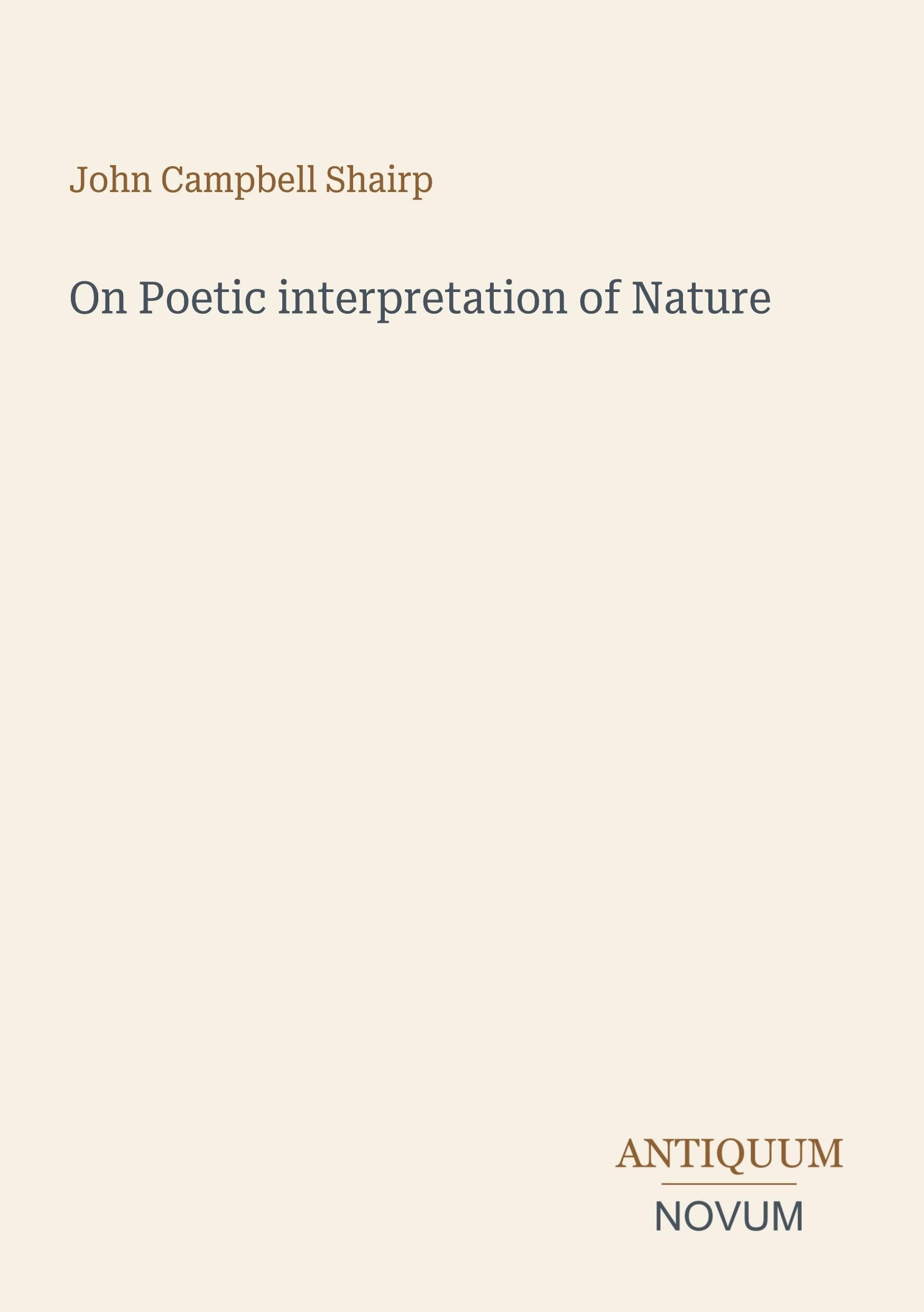 On Poetic interpretation of Nature