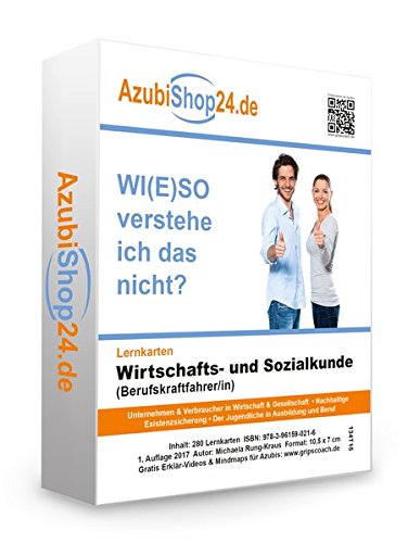 Lernkarten Wirtschafts- und Sozialkunde (Berufskraftfahrer/in): Erfolgreiche Prüfungsvorbereitung auf die Abschlussprüfung