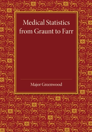 Major Greenwood Medical Statistics From Graunt To Farr, The Fitzpatrick Lectures For The Years 1941 And 1943, Delivered At The Royal College Of Physicians Of London