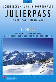 Julierpass Skirouten 1:50'000 St. Moritz-Piz Bernina-Juf