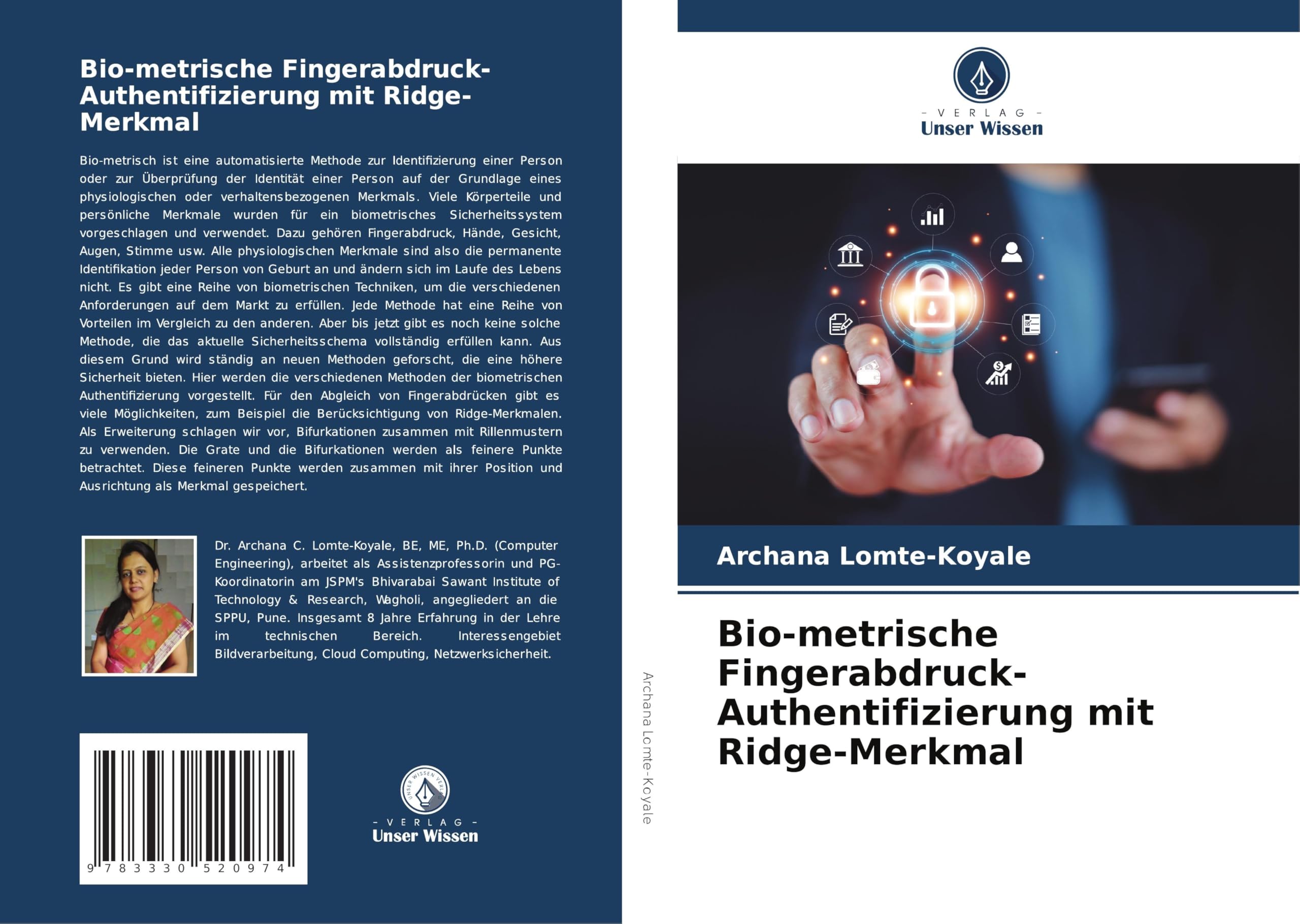 Bio-metrische Fingerabdruck-Authentifizierung mit Ridge-Merkmal: DE