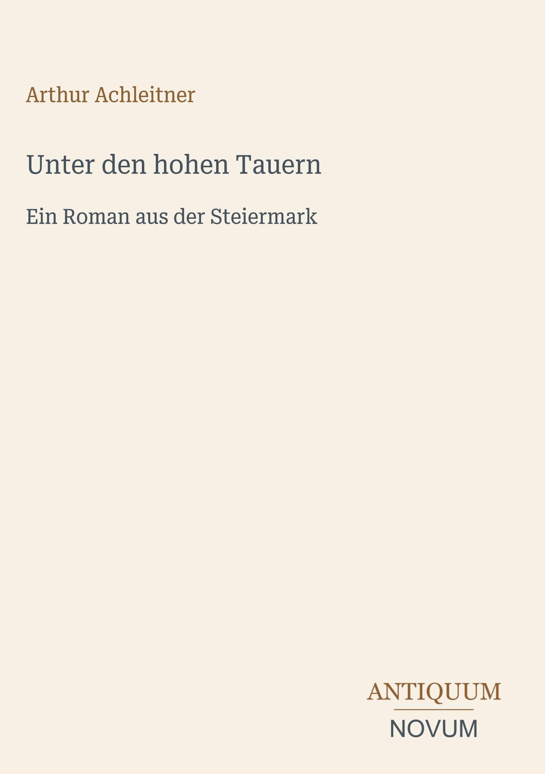Unter den hohen Tauern