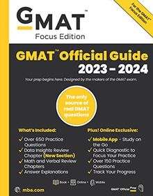 GMAC (GRADUATE MANAGEMENT ADMISSION COUNCIL): GMAT OFFICIAL 2023-2024: Book + Online Question Bank (GMAT Official Guides)