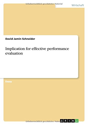 Implication for effective performance evaluation