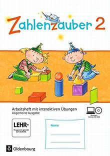 Zahlenzauber - Allgemeine Ausgabe - Neubearbeitung 2016: 2. Schuljahr - Arbeitsheft mit CD-ROM: Mit interaktiven Übungen