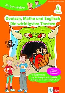 Klett Die Lern-Helden Deutsch, Mathe und Englisch: Die wichtigsten Themen 4. Klasse Grundschule (mit Stickern)