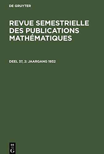 Revue semestrielle des publications mathématiques, Jaargang 1932