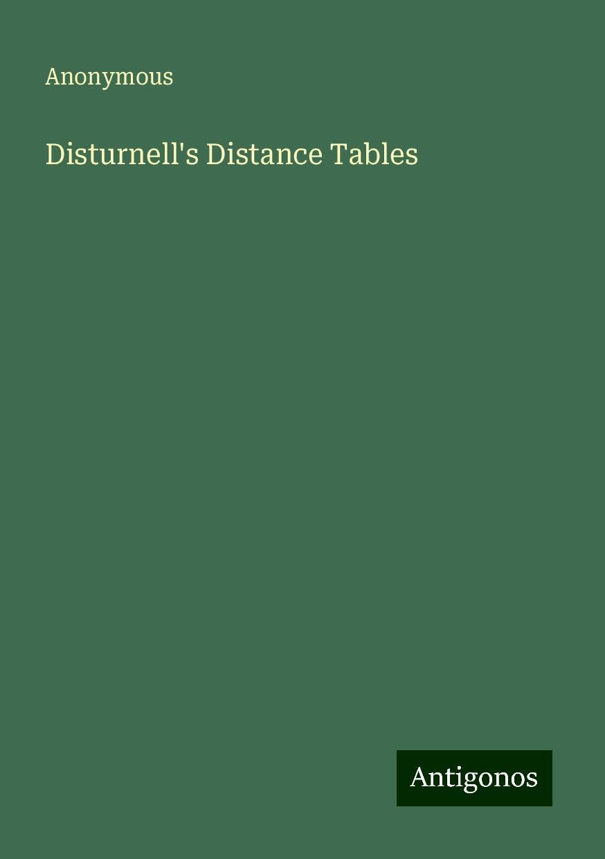 Disturnell's Distance Tables