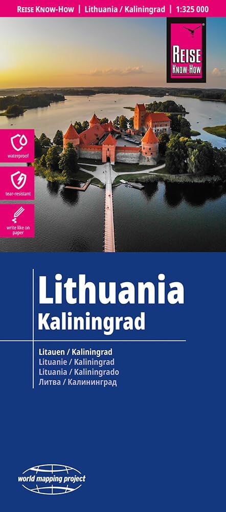 Reise Know-How Landkarte Litauen und Kaliningrad / Lithuania and Kaliningrad (1:325.000)