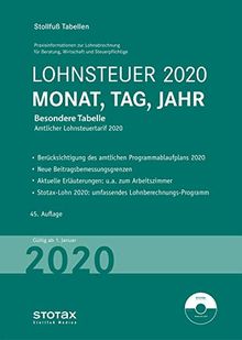Tabelle, Lohnsteuer 2020 Monat, Tag, Jahr: Besondere Tabelle