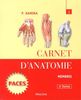Carnet D'anatomie T.1 - Membres