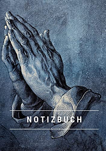 Notizbuch klein A5 liniert - Notizheft 44 Seiten 90g/m² - Softcover Albrecht Dürer Betende Hände - FSC Papier: Notebook A5 liniert weißes Papier