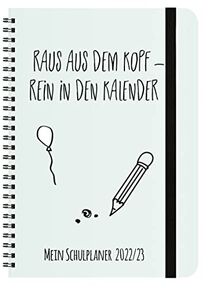 Schülerkalender Mint 2022/2023: mit 12-monat.-Kalendarium von August 2022 bis Juli 2023. Pro Woche 2 Seiten mit viel Platz für Notizen. Format 14,8 x 21 cm