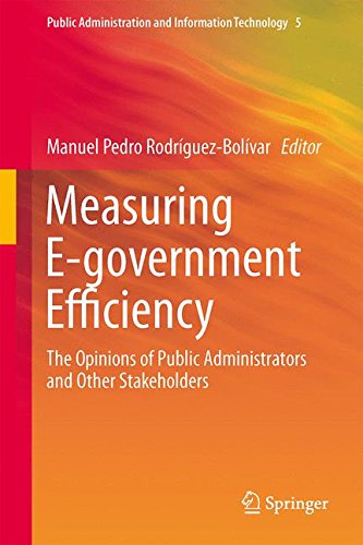 Measuring E-government Efficiency: The Opinions of Public Administrators and Other Stakeholders (Public Administration and Information Technology)