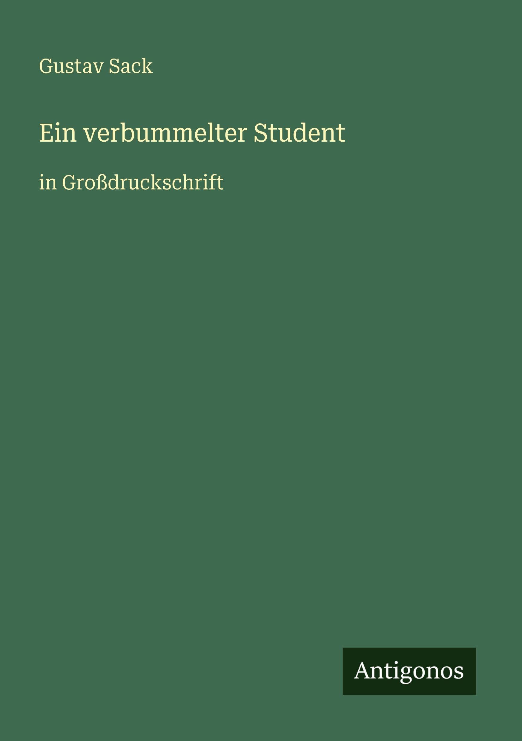 Ein verbummelter Student: in Großdruckschrift