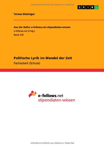Politische Lyrik im Wandel der Zeit