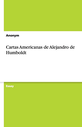 Cartas Americanas de Alejandro de Humboldt