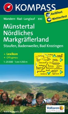 Münstertal - Nördliches Markgräflerland - Staufen- Badenweiler - Bad Krozingen: Wanderkarte mit Kurzführer, Radwegen und Loipen. GPS-genau. 1:25000