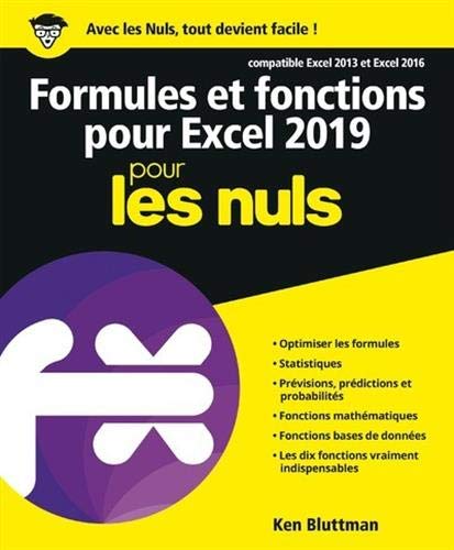Formules Et Fonctions Pour Excel Pour Les Nuls