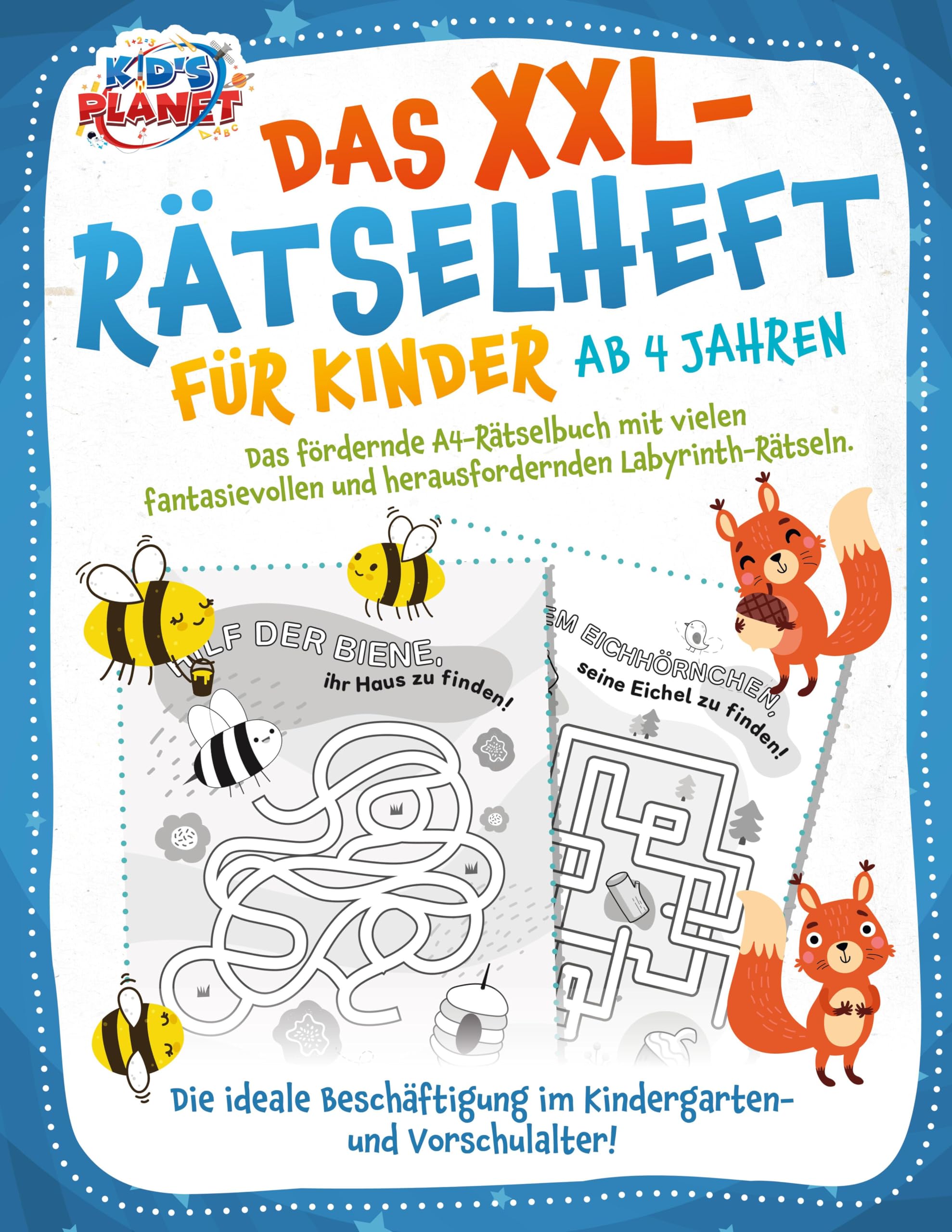 Das XXL-Rätselheft für Kinder ab 4 Jahren: Das fördernde A4-Rätselbuch