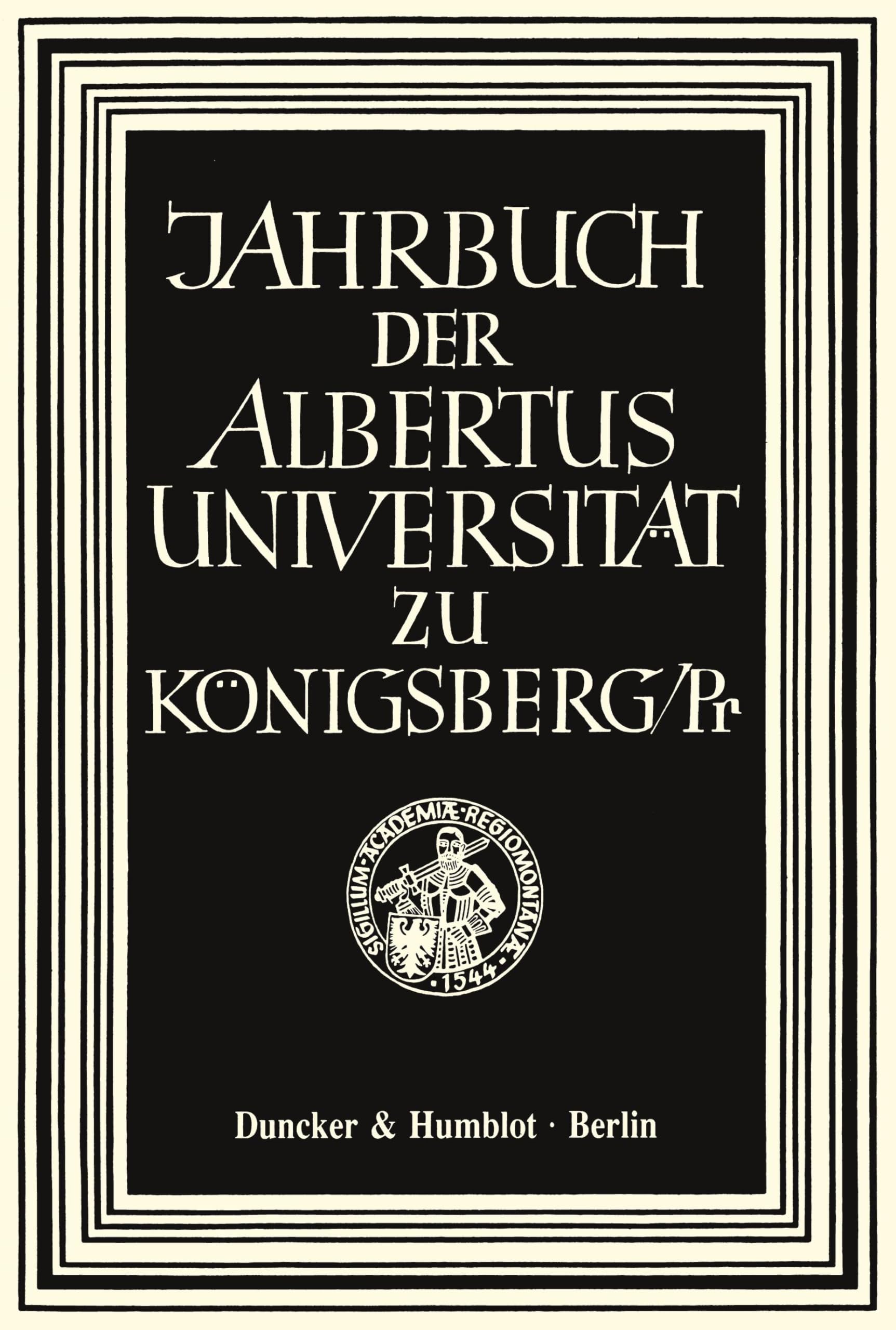 Jahrbuch der Albertus-Universität zu Königsberg-Pr.: Band XXIII (1973).