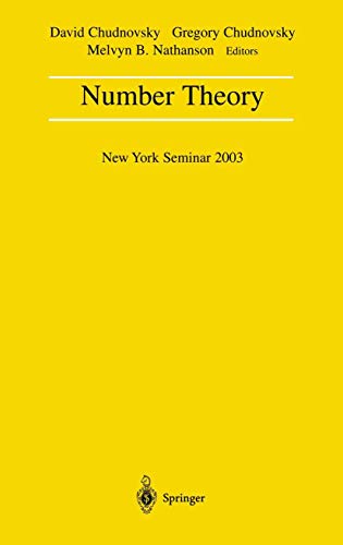 Number Theory: New York Seminar 2003