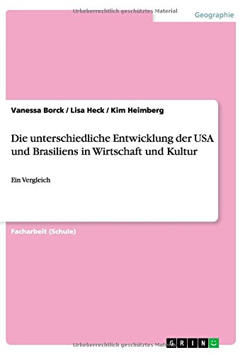 Die unterschiedliche Entwicklung der USA und Brasiliens in Wirtschaft und Kultur: Ein Vergleich