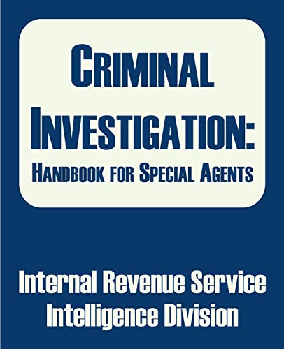 Service, Internal Revenue Criminal Investigation, Handbook For Special Agents