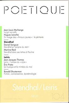 Poétique, n° 104 (4) (Revue poetique, Band 4)