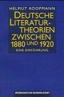 Deutsche Literaturtheorien zwischen 1880 und 1920