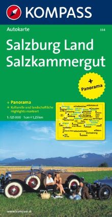 Kompass Panorama-Karten, Salzburg, Salzkammergut: Mit Kurzführer, Tourenvorschläge