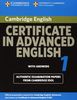 Cambridge Certificate in Advanced English 1 with Answers: Official Examination Papers from University of Cambridge ESOL Examinations: Paper 1 (Cambridge Books for Cambridge Exams)