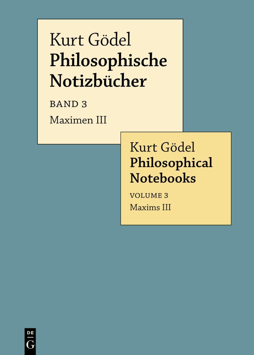 Maximen III / Maxims III (Philosophische Notizbücher / Philosophical Notebooks)