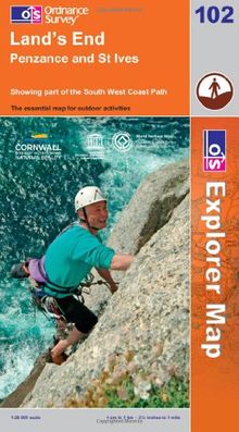 Land's End 1 : 25 000: Penzance & St Ives. Showing part of the South West Coast Path (OS Explorer Map)
