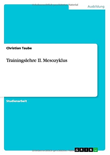 Trainingslehre II. Mesozyklus