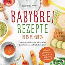 Babybrei Rezepte in 15 Minuten: Gesunde und leckere Mahlzeiten für Babys im ersten Lebensjahr - inklusive ultimativer Ratgeber zur Einführung der Beikost