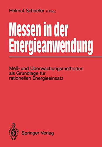 Messen in der Energieanwendung: Meß- und Überwachungsmethoden als Grundlage für Rationellen Energieeinsatz