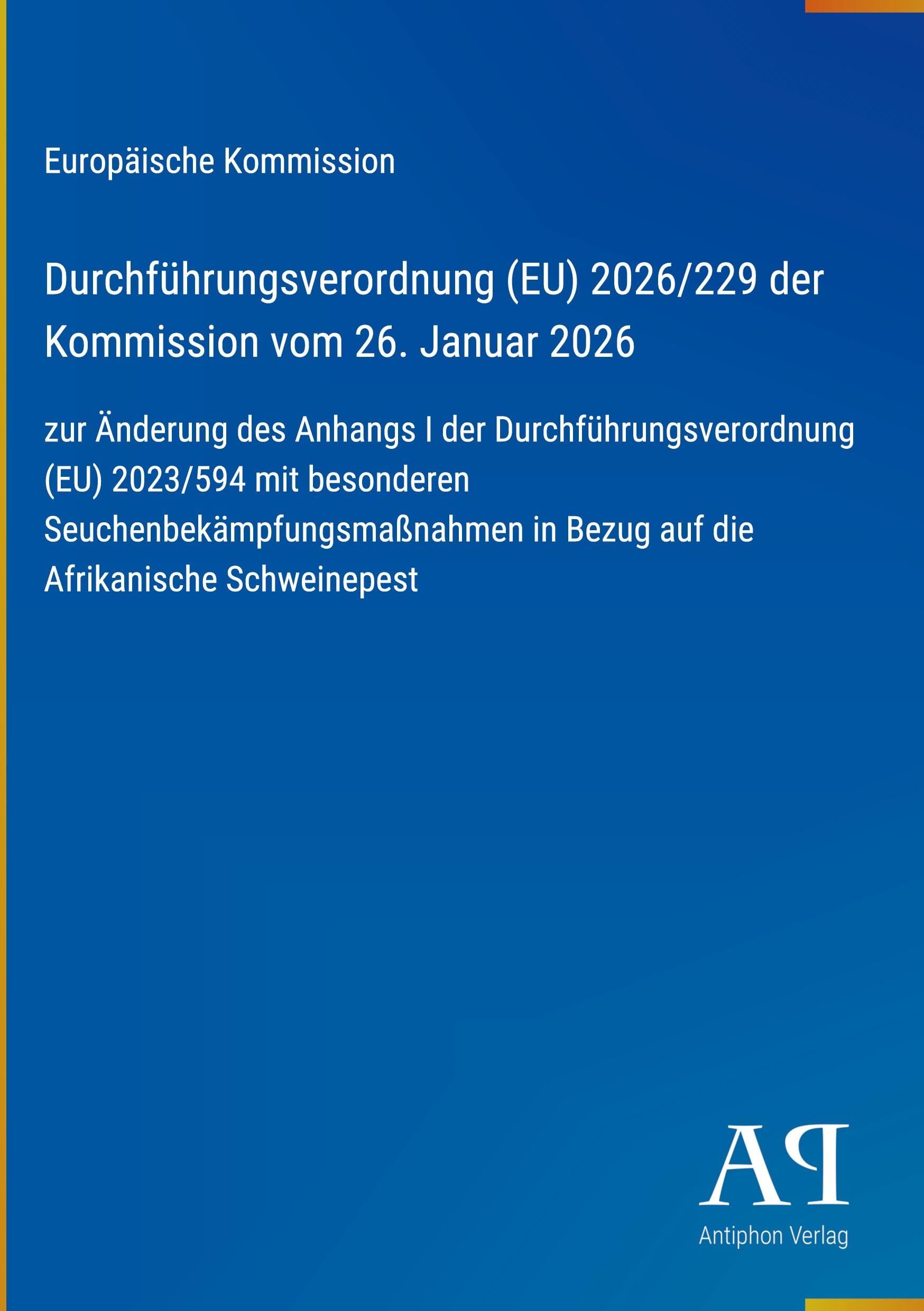 Durchführungsverordnung (EU) 2026/229 der Kommission vom 26. Januar 2026