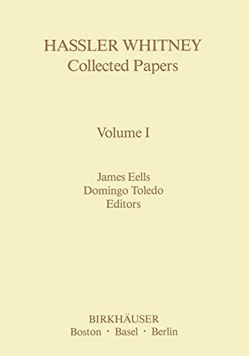 Hassler Whitney Collected Papers Volume I: Vol.1 (Contemporary Mathematicians)