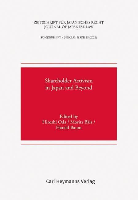 Zeitschrift für Japanisches Recht | Journal of Japanese Law - Sonderheft | Special Issue 18
